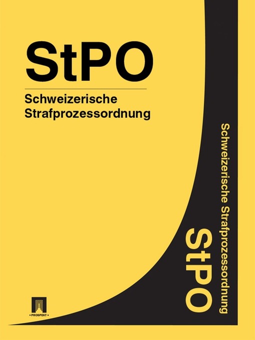 Title details for Schweizerische Strafprozessordnung by Schweiz - Available